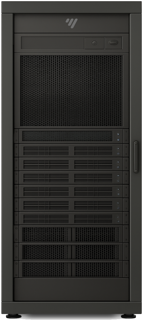 Fully deployed Milestone server rack