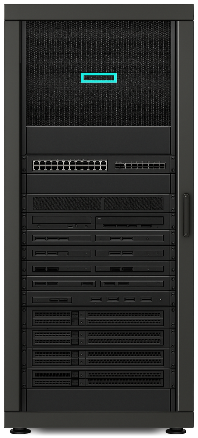 HPE server rack deployed by Milestone